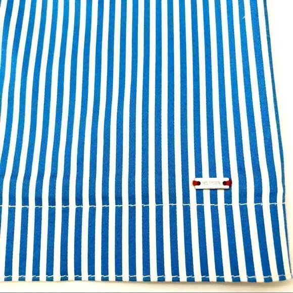 Tommy Hilfiger Wrap Nautical Blue White Stripes Printed Belted Skort Sz 2 NWOT - Picture 2 of 12